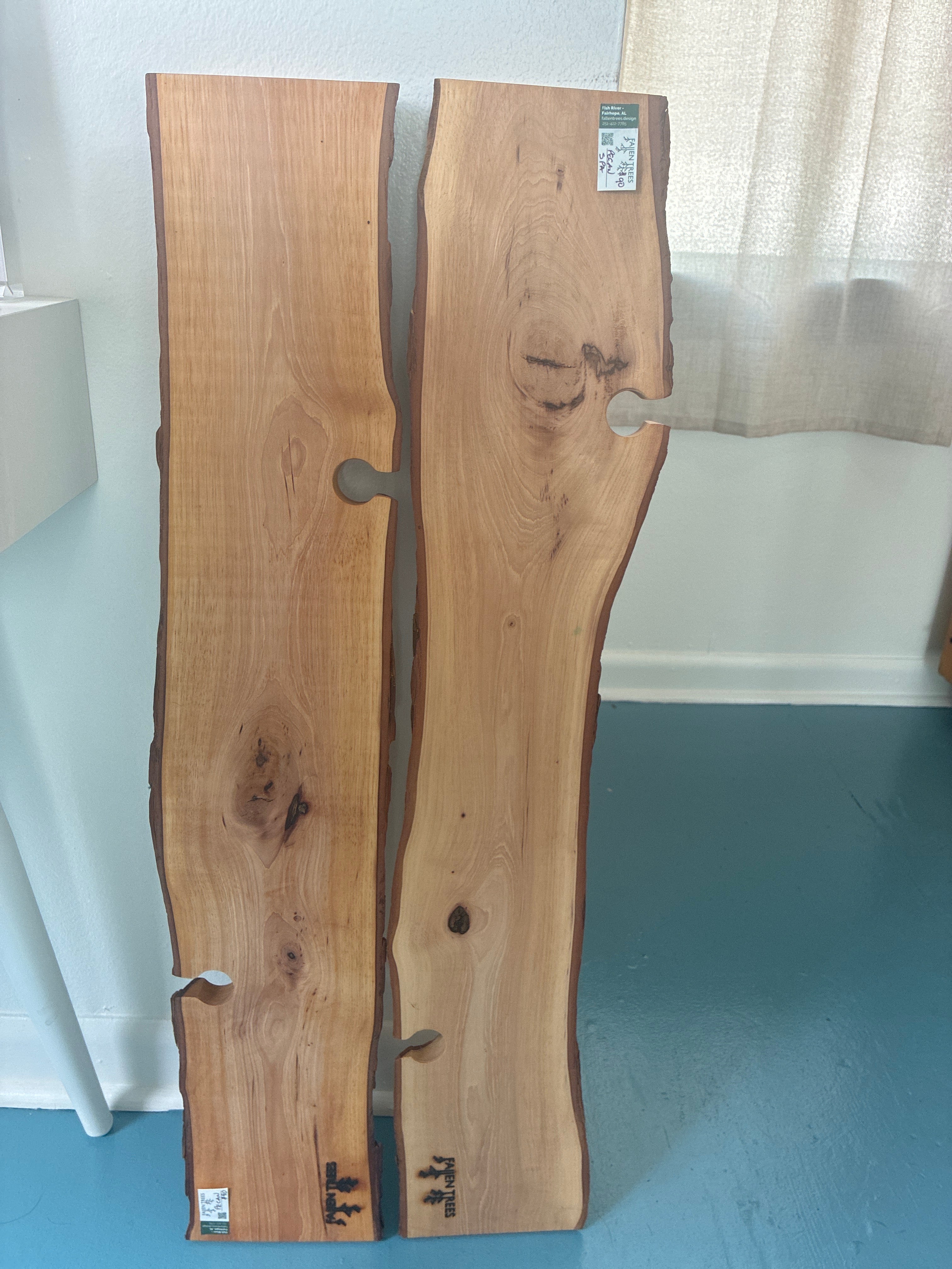 Pecan wood bath boards