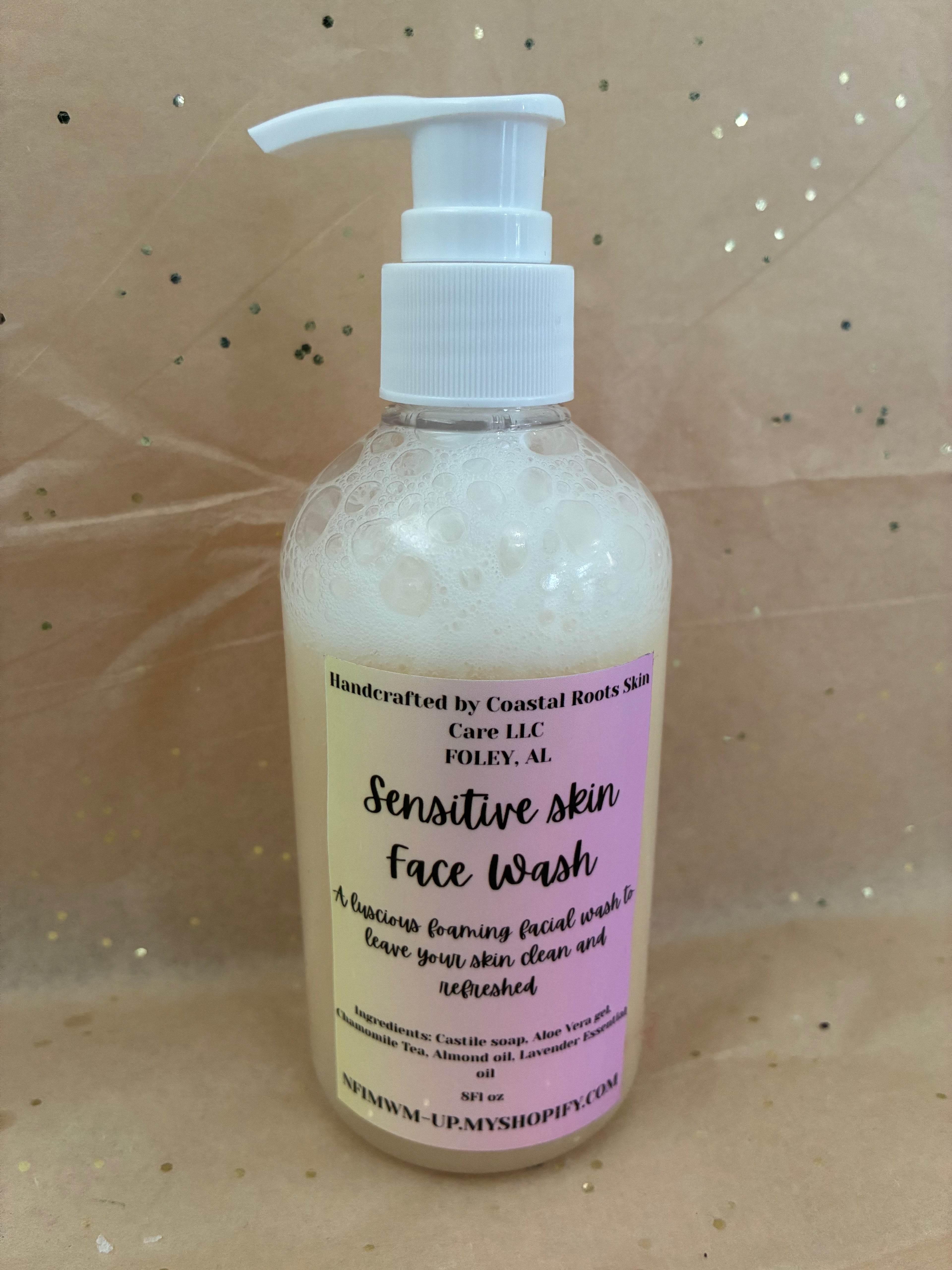 Sensitive skin face wash